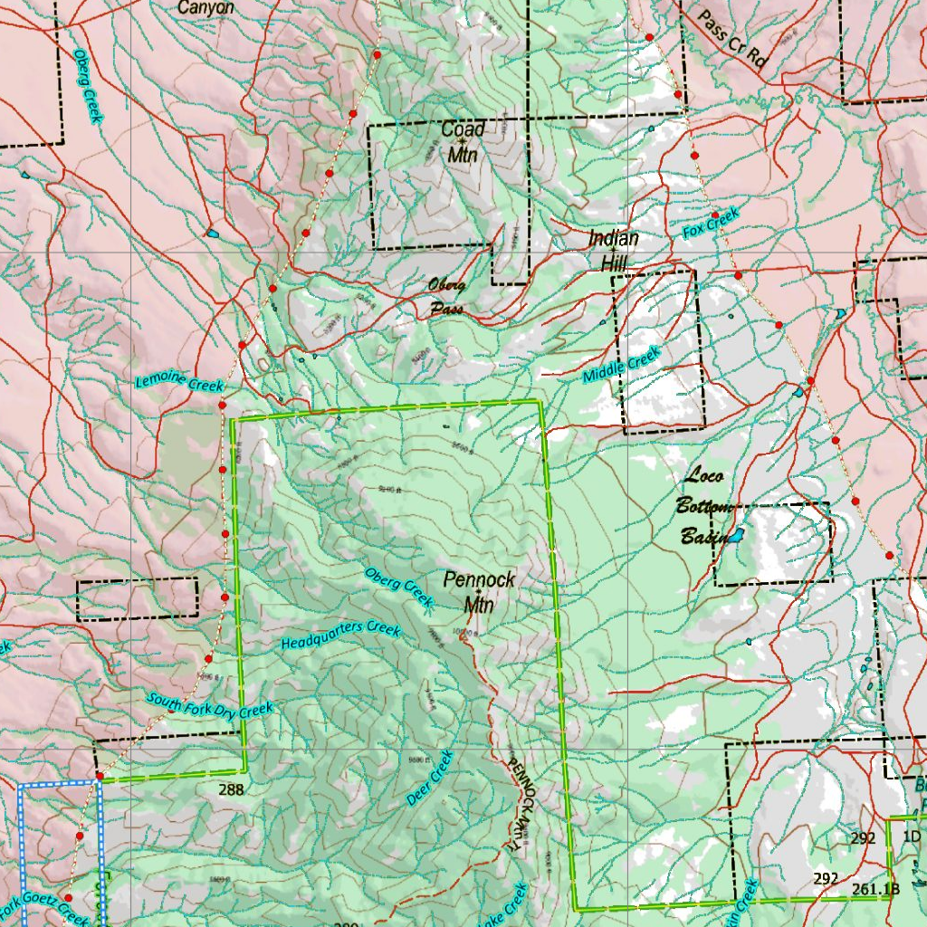 Shell Wy Map Wy Antelope Unit 50 Concentration Areas Map by Wyoming HuntData LLC ...