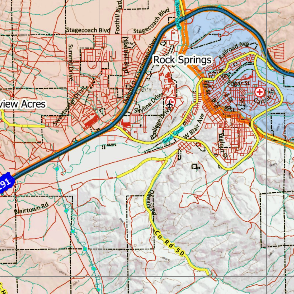 Shell Wy Map Wy Antelope Unit 58 Concentration Areas Map by Wyoming HuntData LLC ...