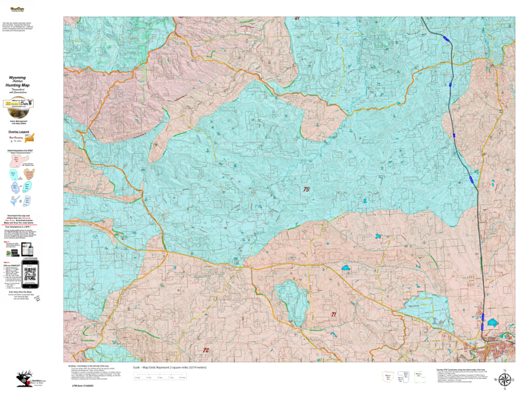 Wy Antelope Unit 73 Concentration Areas Map by Wyoming HuntData LLC ...