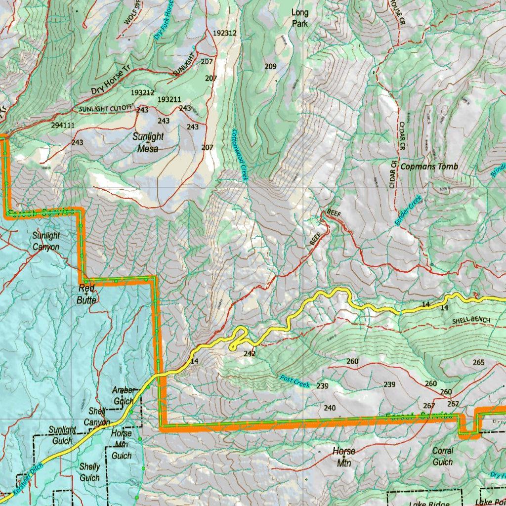 Shell Wy Map Wy Antelope Unit 79 Concentration Areas Map by Wyoming HuntData LLC ...
