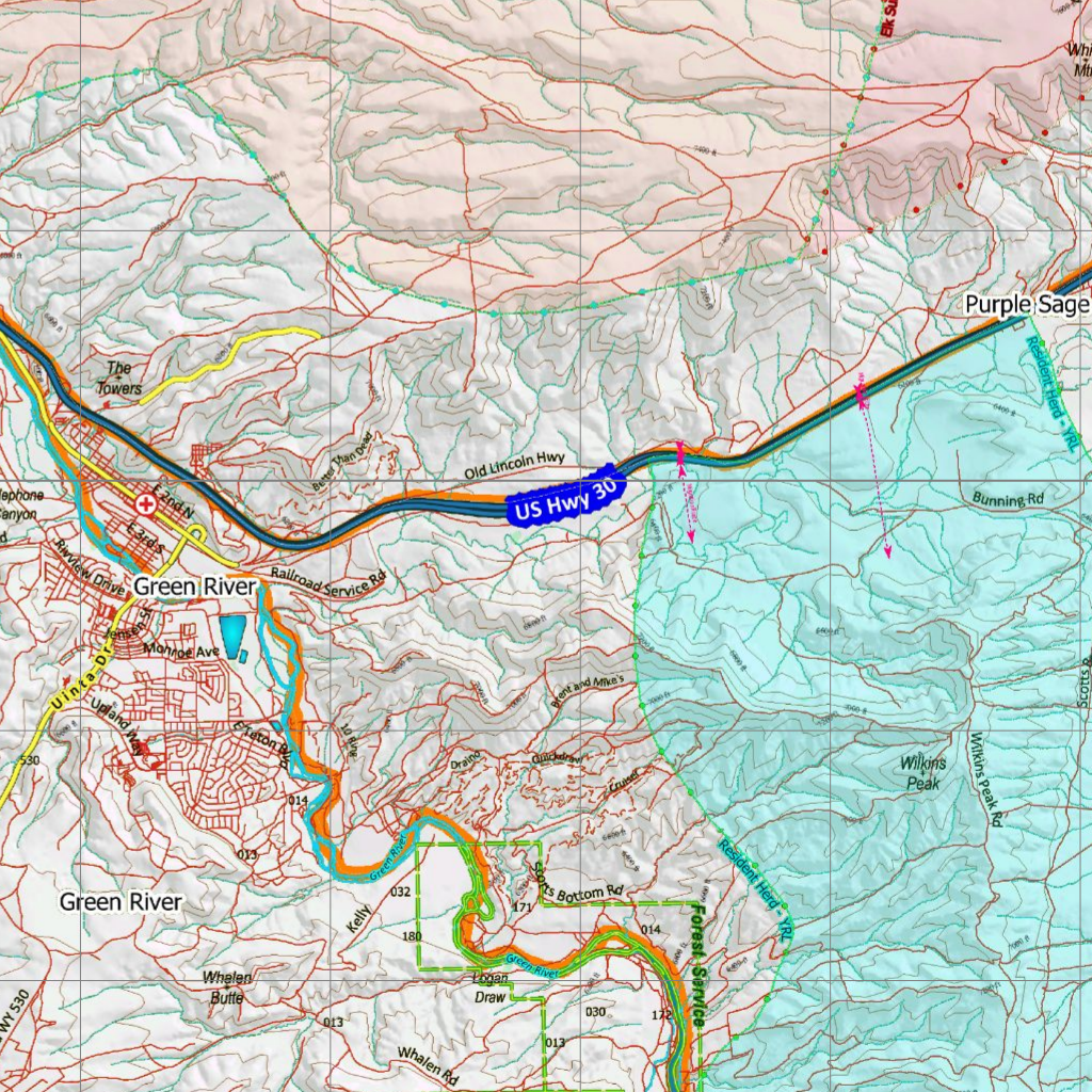 Shell Wy Map Wy Elk Unit 100 Concentration Areas Map by Wyoming HuntData LLC ...
