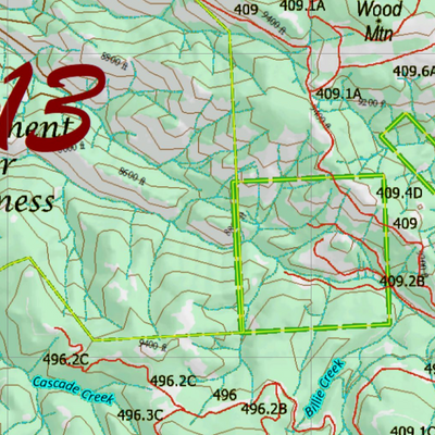Wy Elk Unit 13 Topographical Map Preview 2