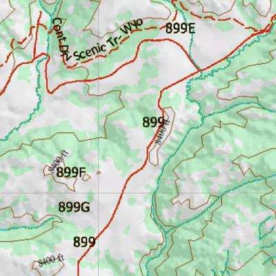 Wy Elk Unit 27 Topographical Map Preview 2