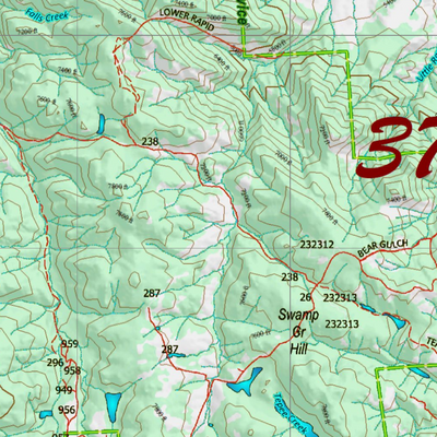 Wy Elk Unit 37 Topographical Map Preview 2