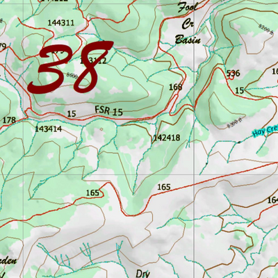 Wy Elk Unit 38 Topographical Map Preview 2