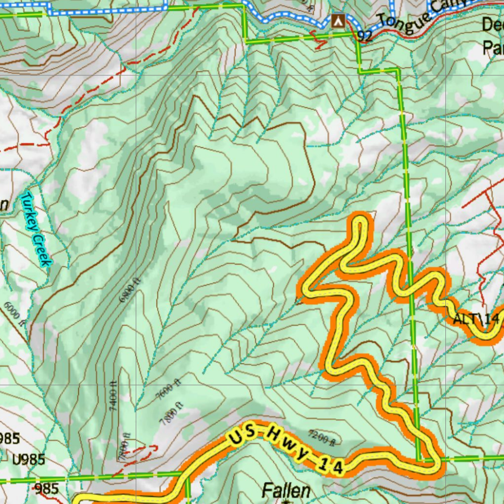 Wy Elk Unit 38 Topographical Map by Wyoming HuntData LLC | Avenza Maps