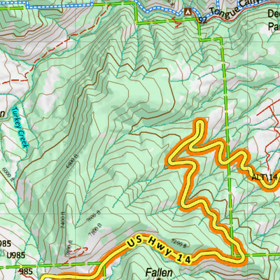 Wy Elk Unit 38 Topographical Map Preview 3