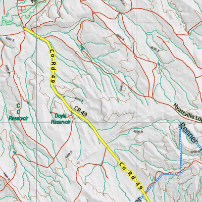 Wy Elk Unit 45 Topographical Map Preview 2