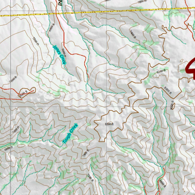 Wy Elk Unit 47 Topographical Map Preview 2