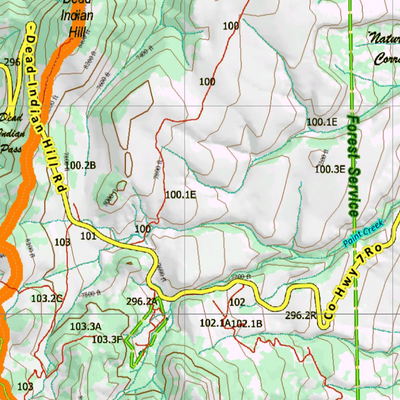 Wy Elk Unit 54 Topographical Map Preview 2