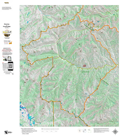 Wy Elk Unit 55 Topographical Map Preview 1