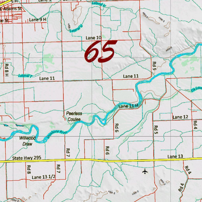 Wy Elk Unit 65 Topographical Map Preview 2