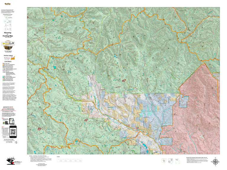 Wy Elk Unit 67 Concentrations and Land Ownership Map by Wyoming ...