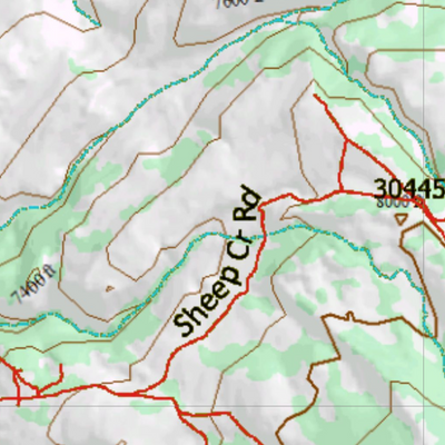 Wy Elk Unit 80 Topographical Map Preview 2