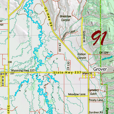 Wy Elk Unit 91 Topographical Map Preview 2