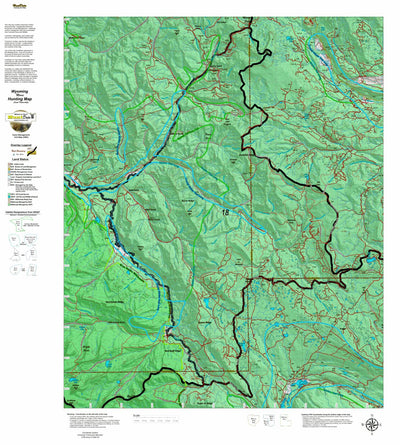 Wyoming HuntData LLC Wy Moose 18 Hybrid Hunting Map digital map