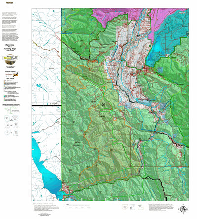 Wyoming HuntData LLC Wy Moose 20 Hybrid Hunting Map digital map