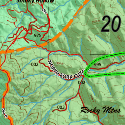 Wyoming HuntData LLC Wy Moose 20 Hybrid Hunting Map digital map