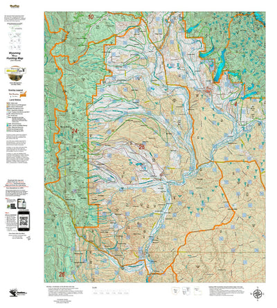 Wyoming HuntData LLC Wy Moose 25 Hybrid Hunting Map 2021 digital map