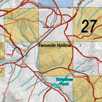 Wyoming HuntData LLC Wy Moose 27 Hybrid Hunting Map digital map