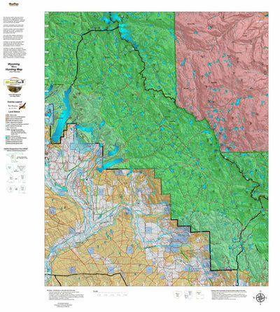Wyoming HuntData LLC Wy Moose 3 Hybrid Hunting Map digital map