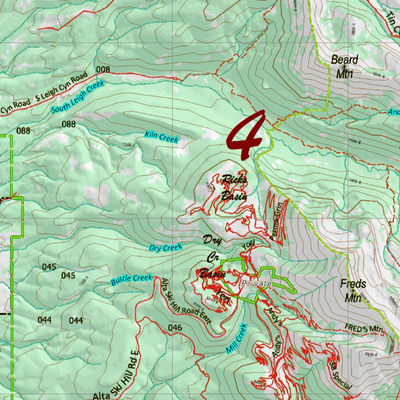 Wy Mountain Goat Unit 4 Topographical Map Preview 2