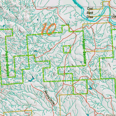 Wy Mule Deer Unit 10 Topographical Map Preview 2