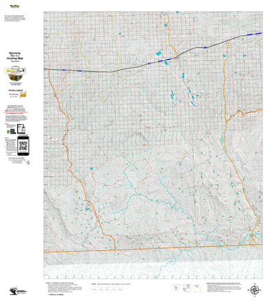 Wy Mule Deer Unit 100 Topographical Map Preview 1