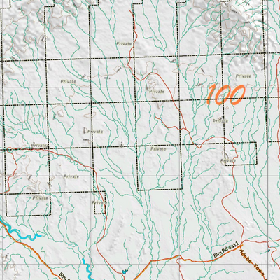 Wy Mule Deer Unit 100 Topographical Map Preview 2