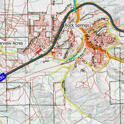 Wy Mule Deer Unit 101 Topographical Map Preview 3