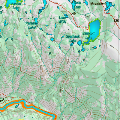 Wy Mule Deer Unit 105 Topographical Map Preview 2