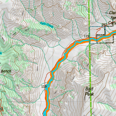 Wy Mule Deer Unit 105 Topographical Map Preview 3