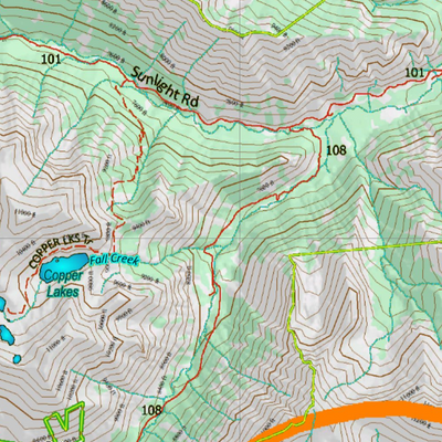 Wy Mule Deer Unit 106 Topographical Map Preview 3