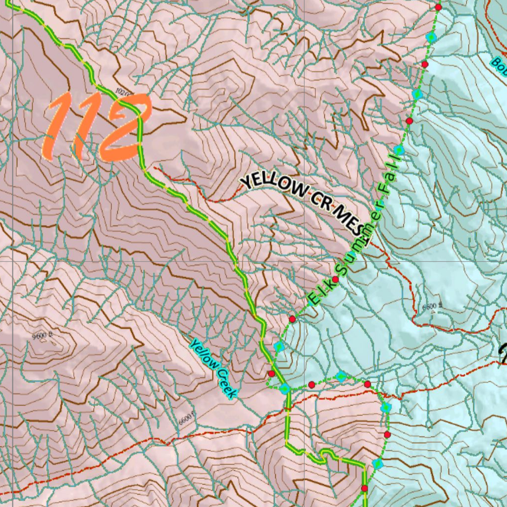 Wy Mule Deer Unit 111 Concentration Areas Map by Wyoming HuntData LLC ...