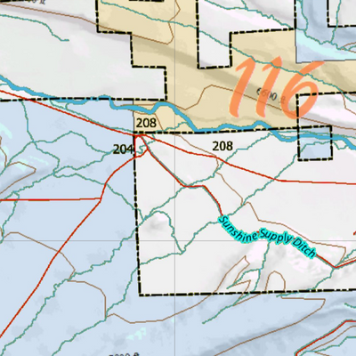 Wy Mule Deer Unit 116 with Land Ownership Preview 2