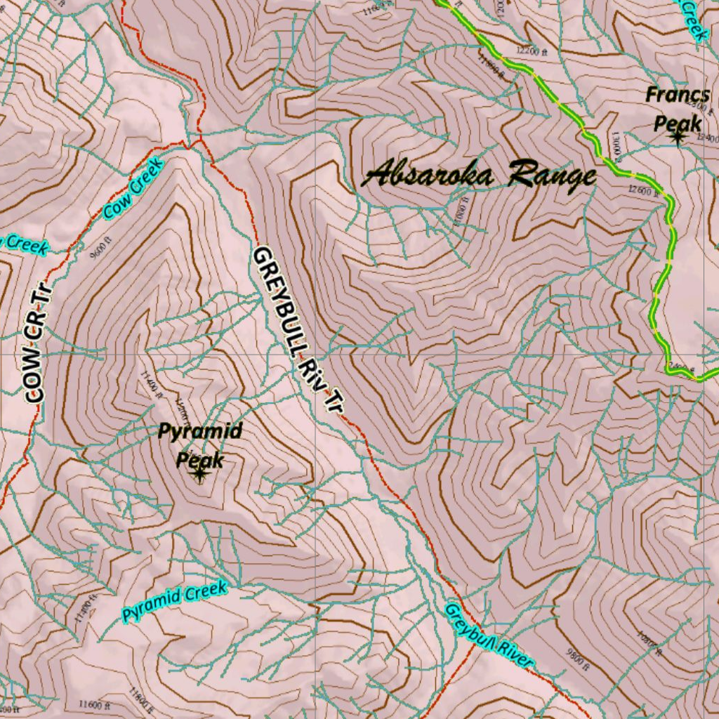 Wy Mule Deer Unit 117 Concentration Areas Map by Wyoming HuntData LLC ...