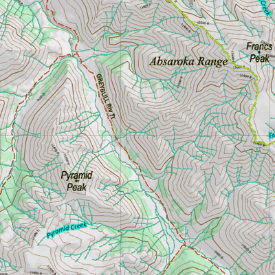 Wy Mule Deer Unit 117 Topographical Map Preview 3