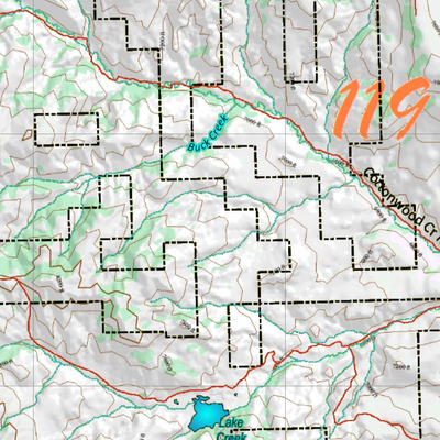 Wy Mule Deer Unit 119 Topographical Map Preview 2