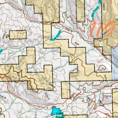 Wy Mule Deer Unit 119 with Land Ownership Preview 2