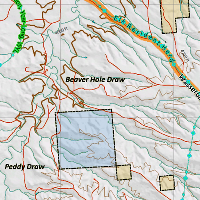 Wy Mule Deer Unit 12 Concentrations and Land Ownership Preview 3