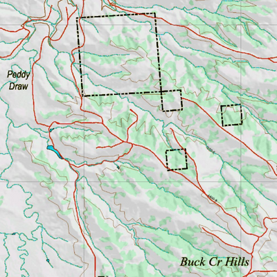 Wy Mule Deer Unit 12 Topographical Map Preview 3