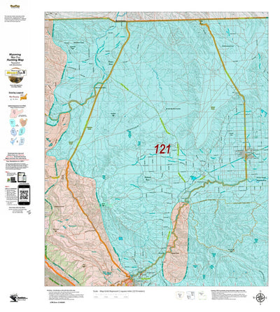 Wy Mule Deer Unit 121 Topo with Concentrations Preview 1