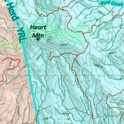 Wy Mule Deer Unit 121 Topo with Concentrations Preview 3
