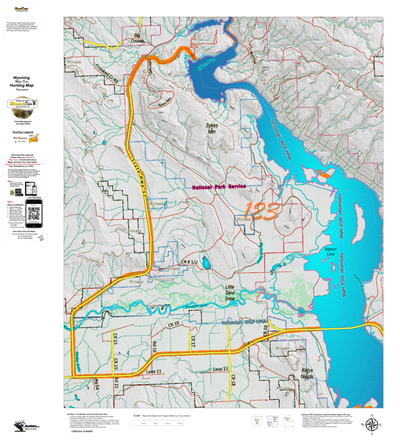 Wy Mule Deer Unit 123 Topographical Map Preview 1