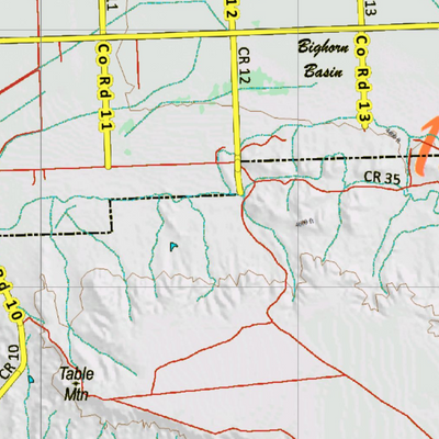 Wy Mule Deer Unit 124 Topographical Map Preview 2