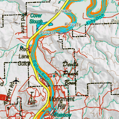 Wy Mule Deer Unit 127 Topographical Map Preview 3