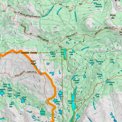 Wy Mule Deer Unit 128 Topographical Map Preview 2