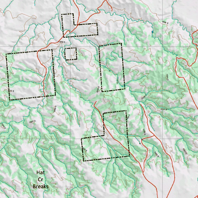 Wy Mule Deer Unit 13 Topographical Map Preview 3