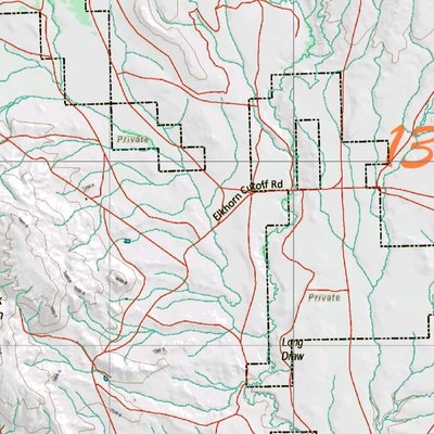 Wy Mule Deer Unit 130 Topographical Map Preview 2