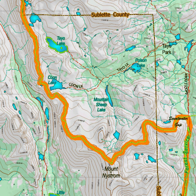 Wy Mule Deer Unit 130 Topographical Map Preview 3
